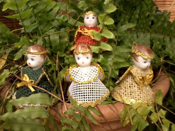 lindos anjos;p decorar sua casa,seu jardins.kit com4